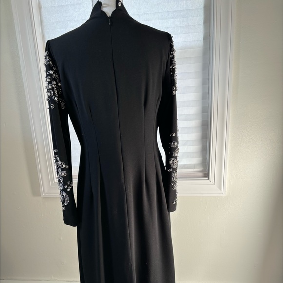 T&Y Senti Embellished Long Sleeve Maxi Dress in Black - Picture 10 of 11